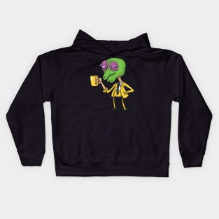 the mask before coffee Kids Hoodie